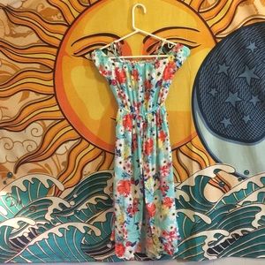 Tampa romper light turquoise w floral size XS